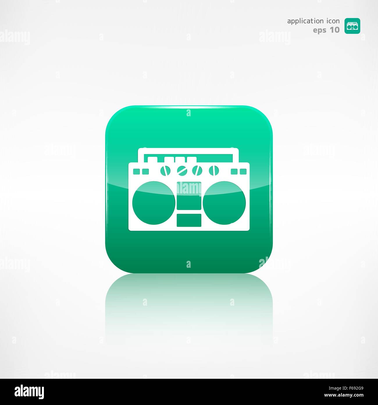 Retro tape recorder.Application button Stock Vector Image & Art Alamy