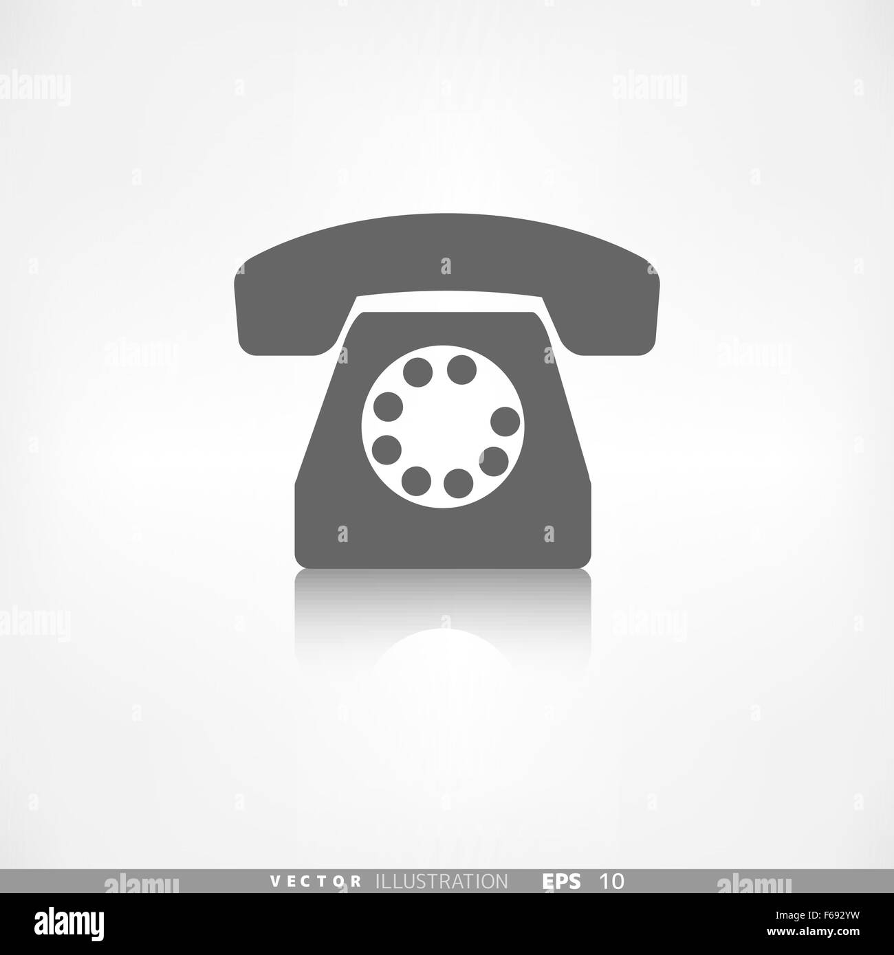 Retro telephone web icon Stock Vector