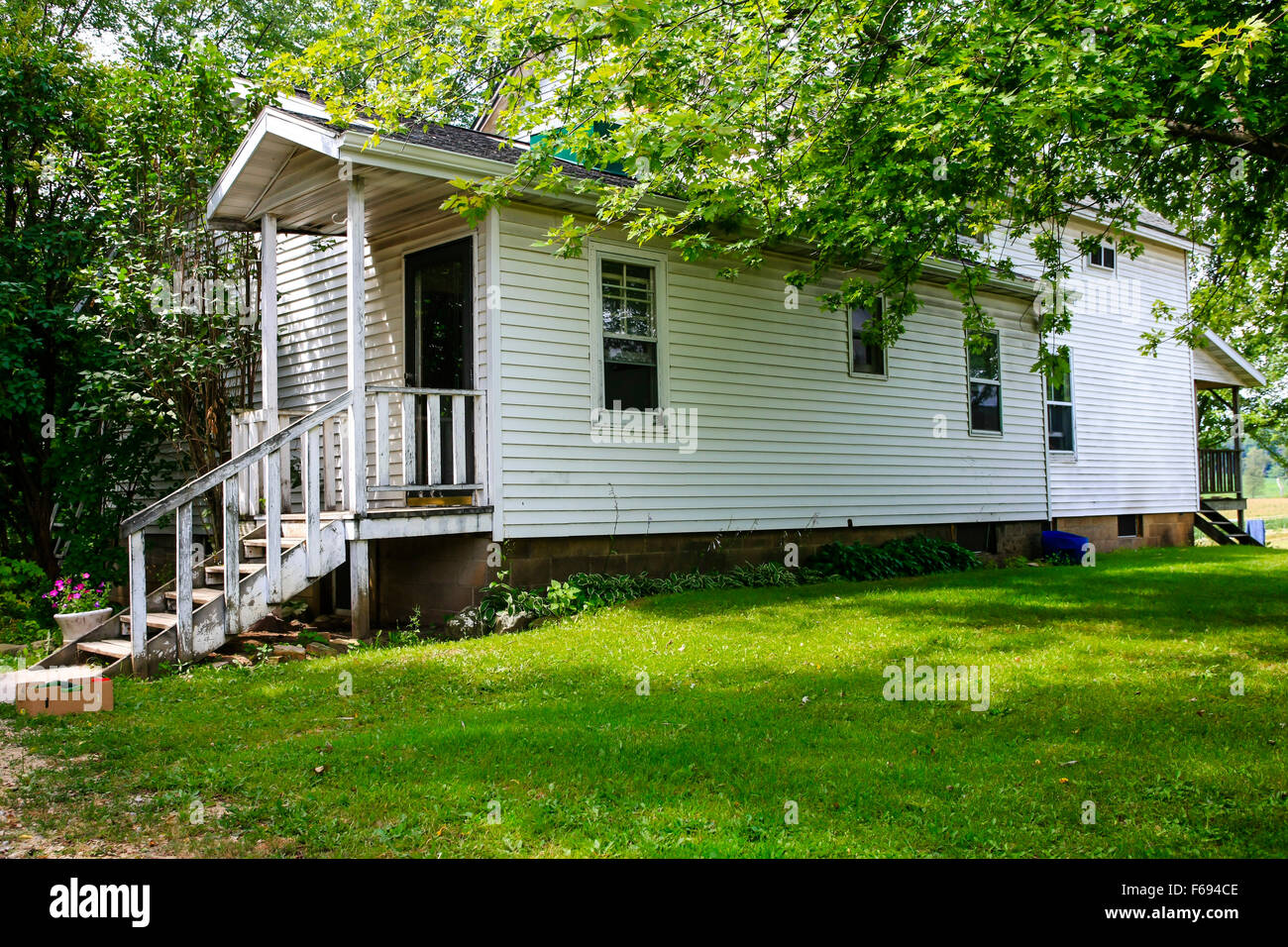 Small wooden one room church in rural Amish community, Wisconsin Stock ...