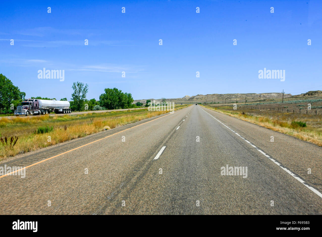 Interstate 94 in North Dakota, perhaps one of the straightest roads in