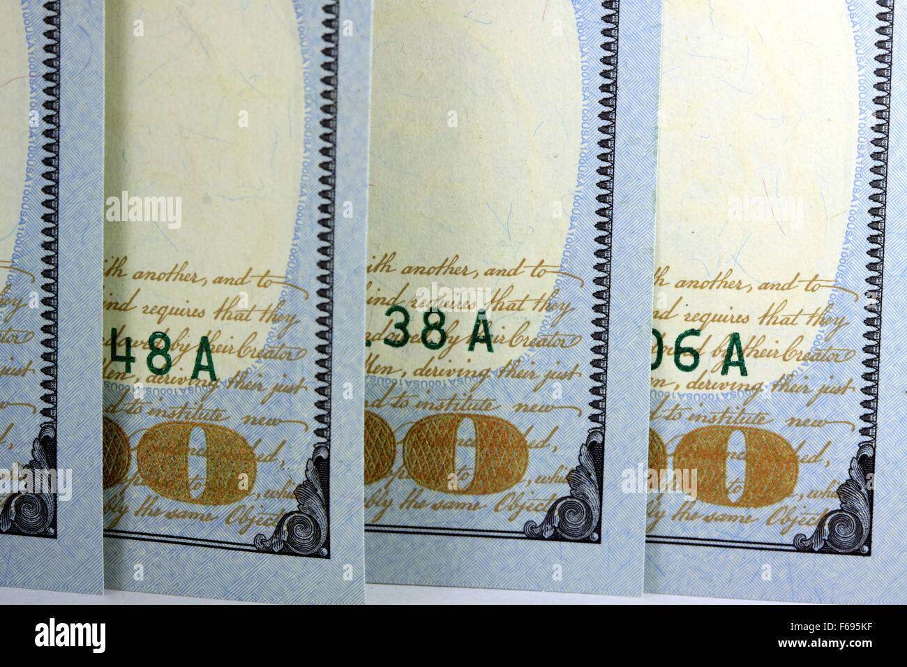 US Currency One Hundred Dollar Bill Stock Photo - Alamy