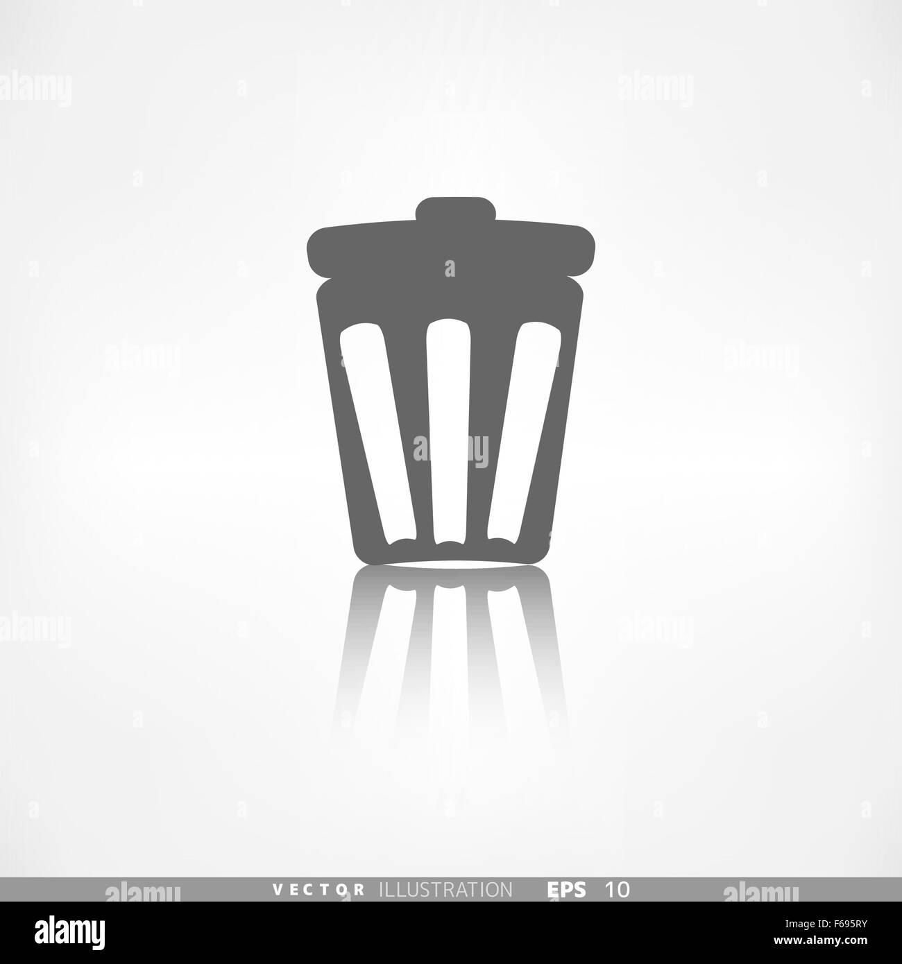 Trash can icon. Recycle symbol. Waste container. Stock Vector