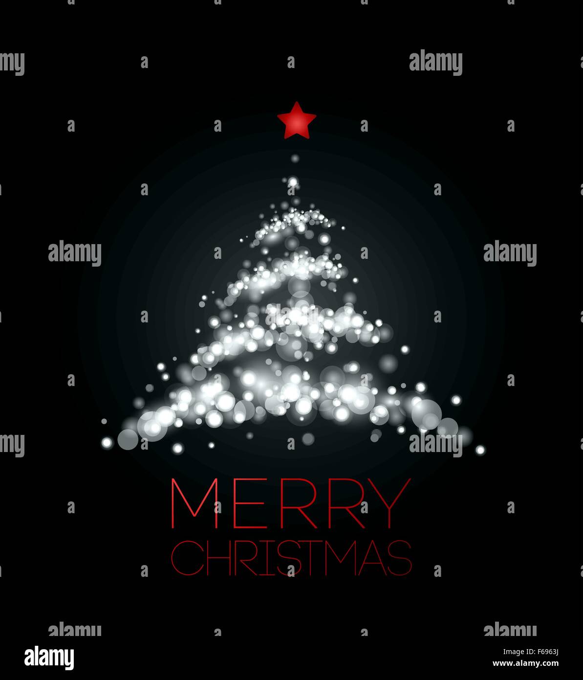 Shiny Christmas tree in black poster Stock Vector Image & Art - Alamy