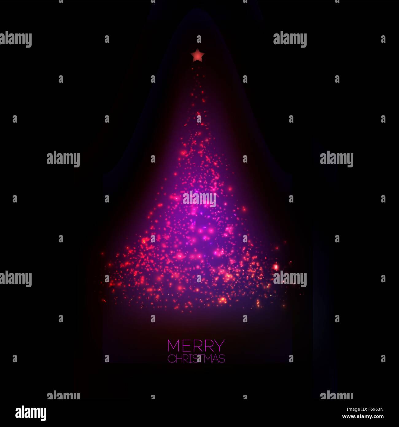 Shiny Christmas tree in black poster Stock Vector Image & Art - Alamy