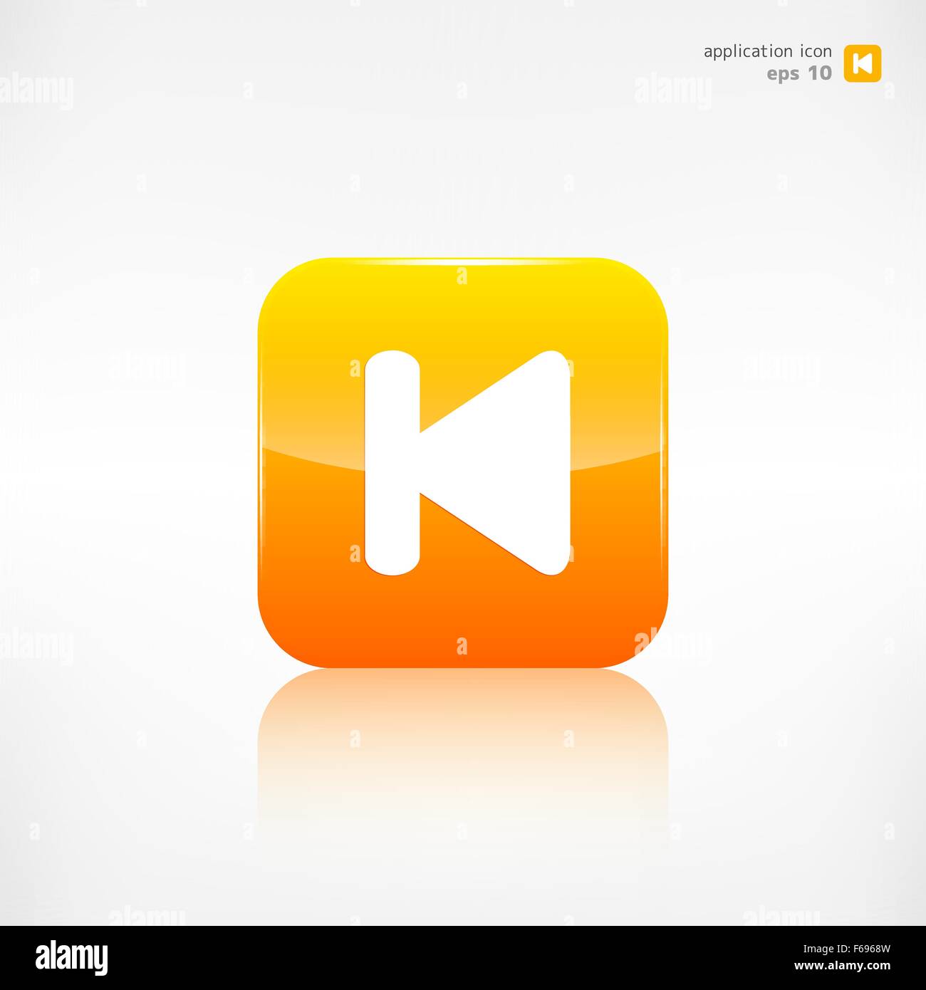 Reverse rewind icon media player Stock Vector Images - Alamy