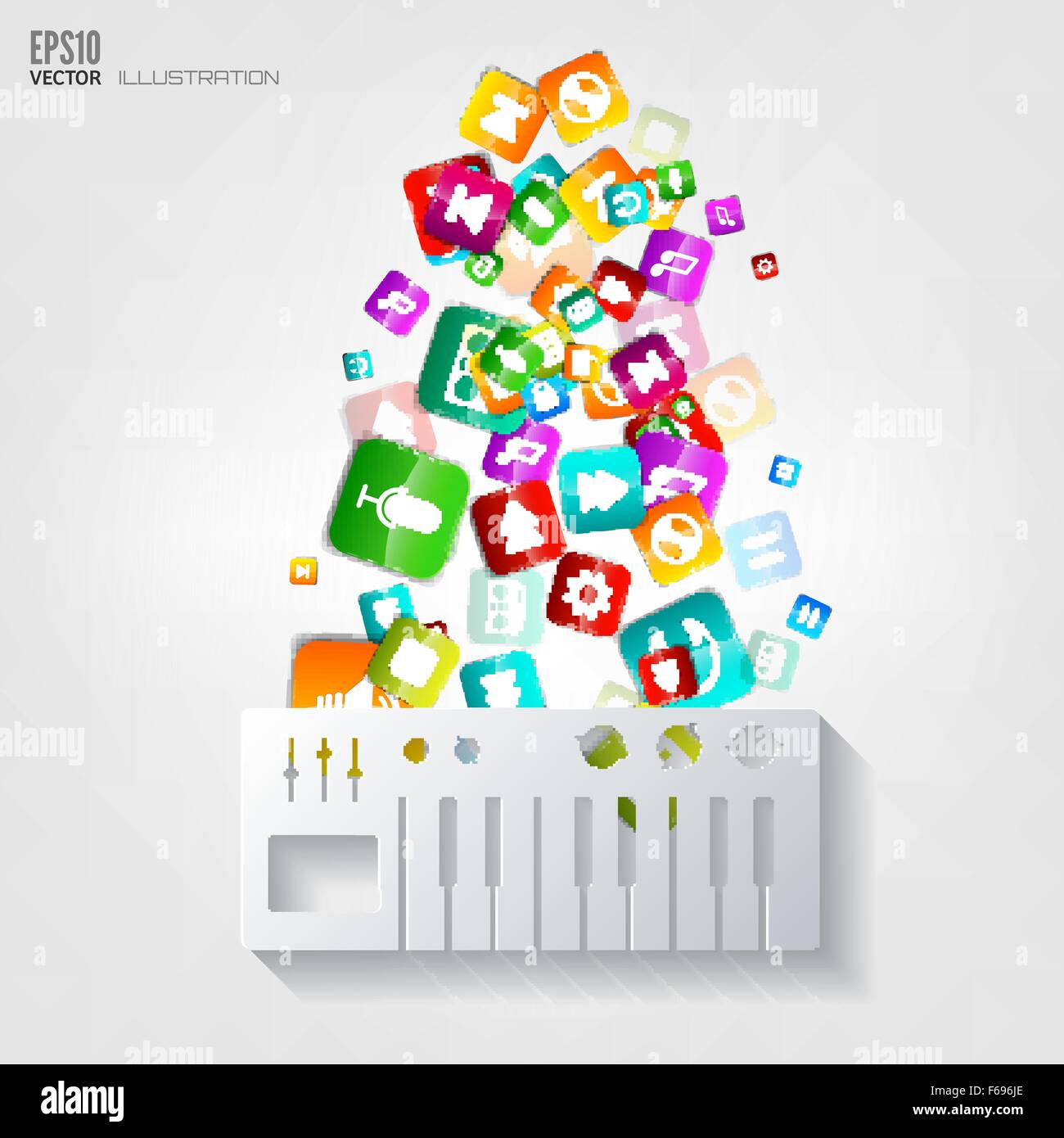 digital piano synthesizer icon Stock Vector Image & Art - Alamy