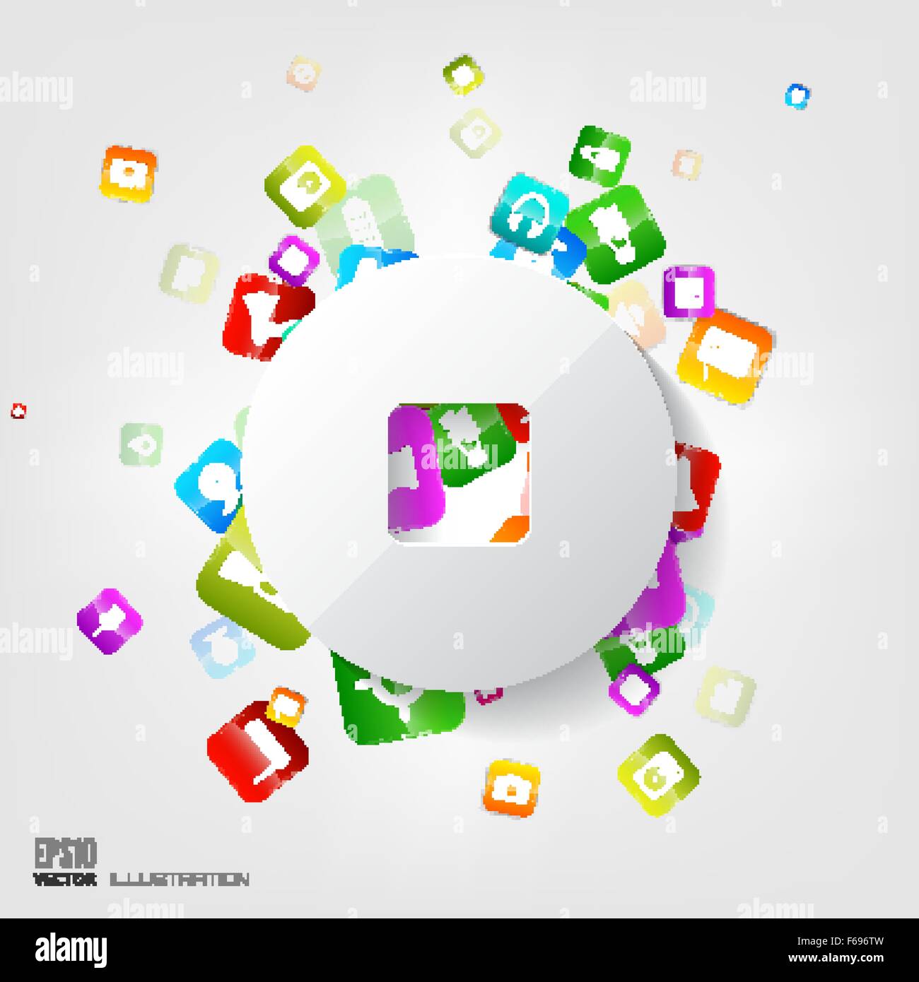 Stop button icon. Application button.Social media.Cloud computing Stock ...