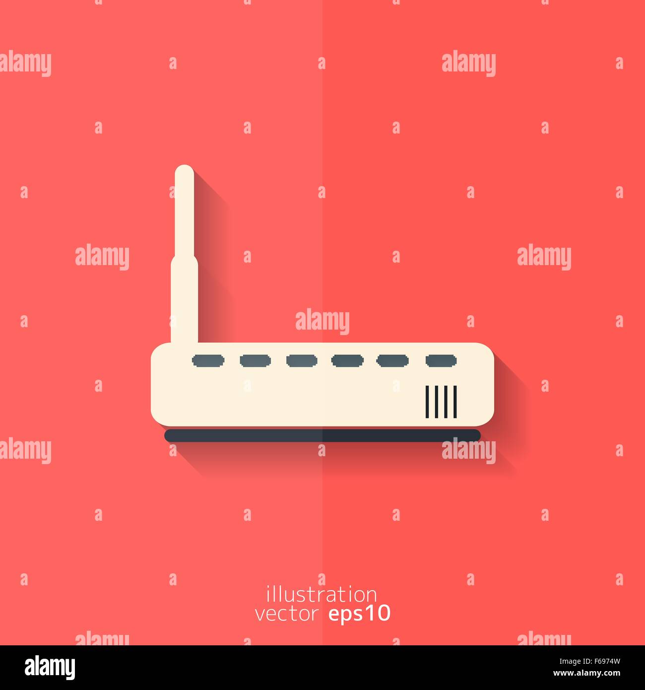 Wlan network white flat Stock Vector Images - Alamy