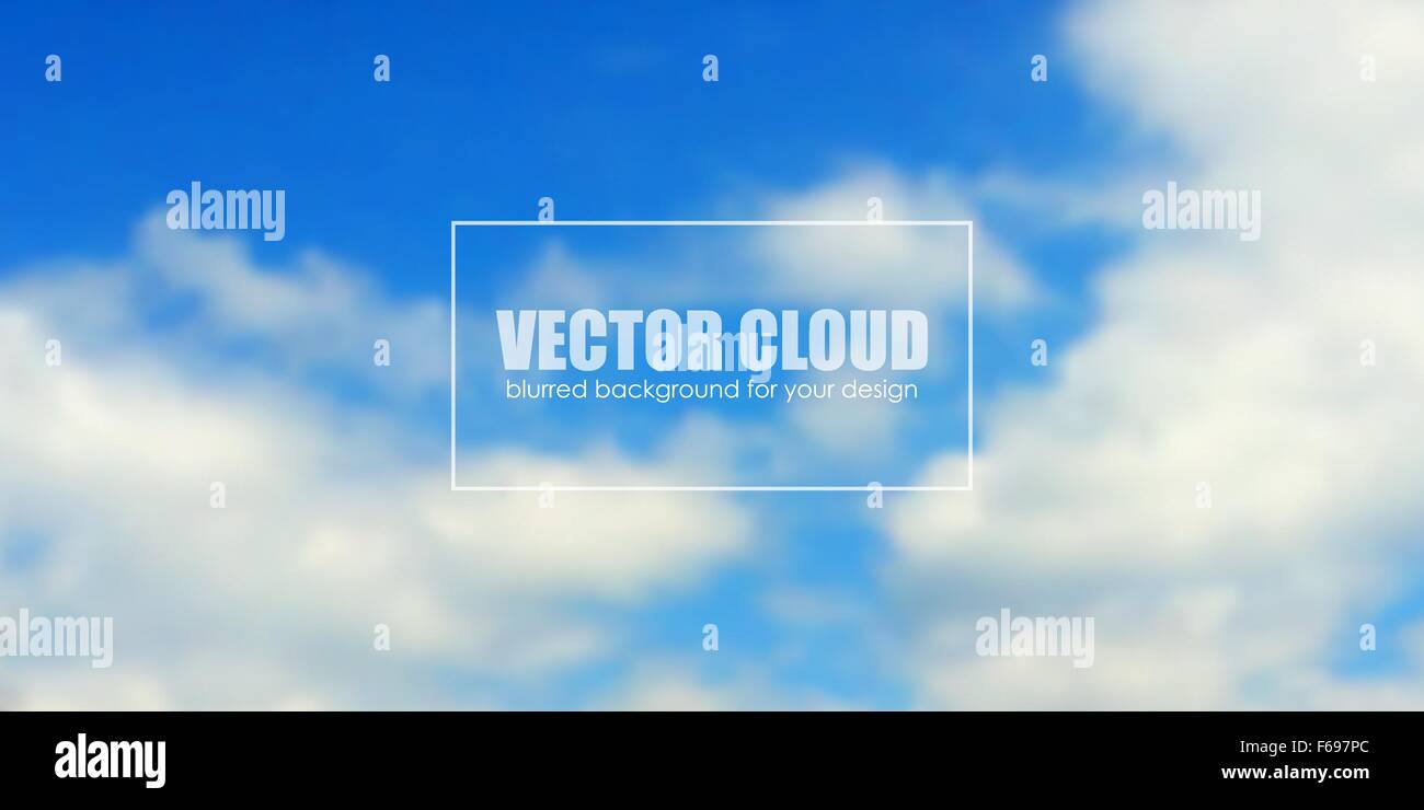 Blue sky with clouds. Vector background Stock Vector Image & Art - Alamy