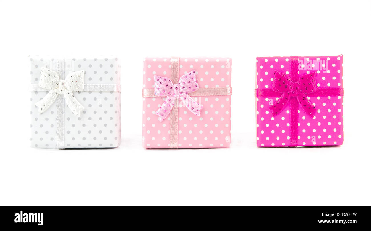 gift boxes isolated on white background Stock Photo - Alamy