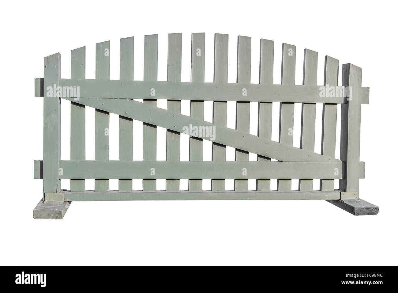 fence with planks isolated on white background Stock Photo - Alamy