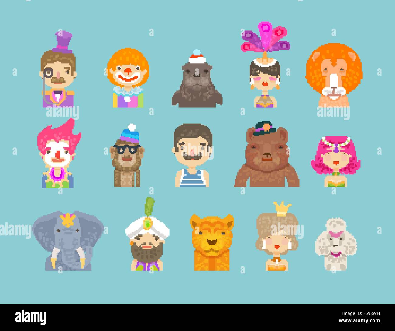 circus icons set. vector illustration Stock Vector Image & Art - Alamy