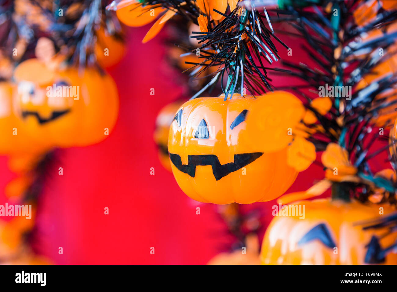 Halloween, pumpkins and Halloween scenery Stock Photo - Alamy