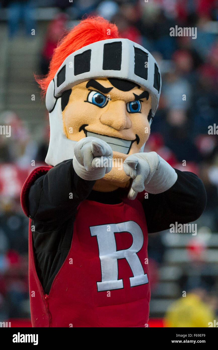 Piscataway, NJ, USA. 14th Nov, 2015. The Rutgers Scarlet Knights mascot Colonel Rutgers points during the game between The Nebraska Cornhuskers and Rutgers Scarlet Knights at Highpoint Solutions Stadium in Piscataway, NJ. The Nebraska Cornhuskers defeat The Rutgers Scarlet Knights 31-14. Mandatory Credit: Kostas Lymperopoulos/CSM, Credit:  csm/Alamy Live News Stock Photo