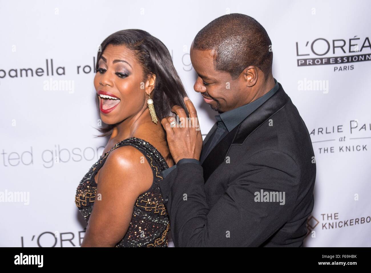 New York, NY, USA. 14th Nov, 2015. Omarosa Manigault-Stallworth, Ted Gibson at arrivals for Ted Gibson 50th Birthday, The Knickerbocker Rooftop, New York, NY November 14, 2015. Credit:  Steven Ferdman/Everett Collection/Alamy Live News Stock Photo