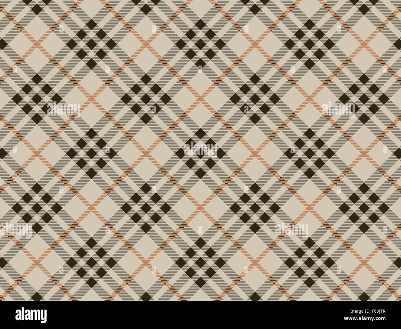 Seamless plaid fabric pattern background. Vector illustration Stock
