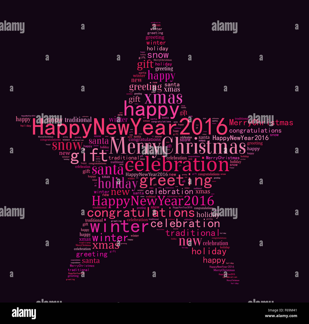 Happy new year illustration word cloud concept Stock Photo - Alamy
