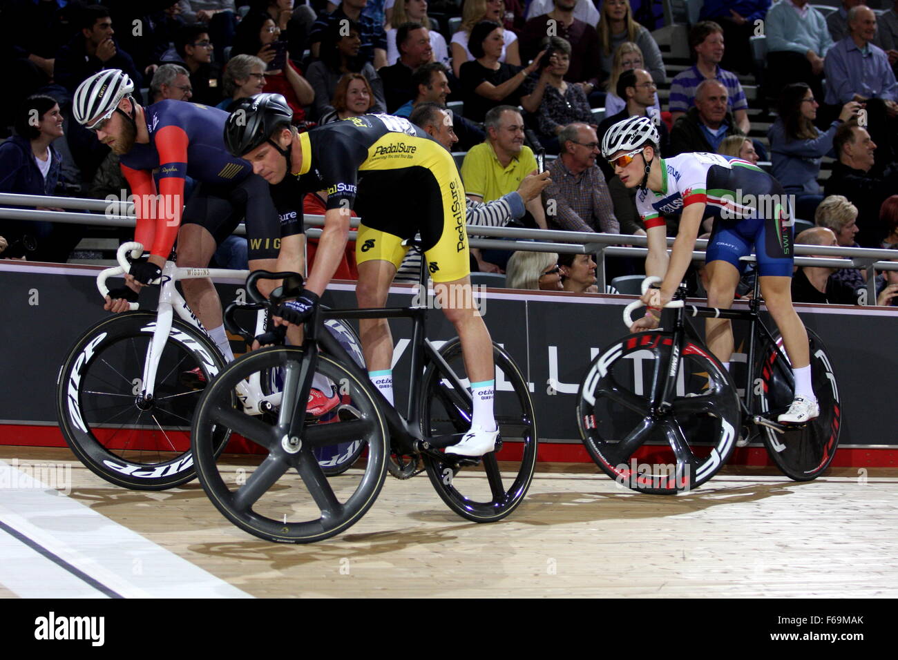 Riders paused at the start line in the Revolution Longest Lap Race, Lee
