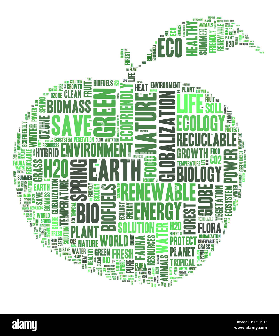 Green earth illustration word cloud concept Stock Photo - Alamy