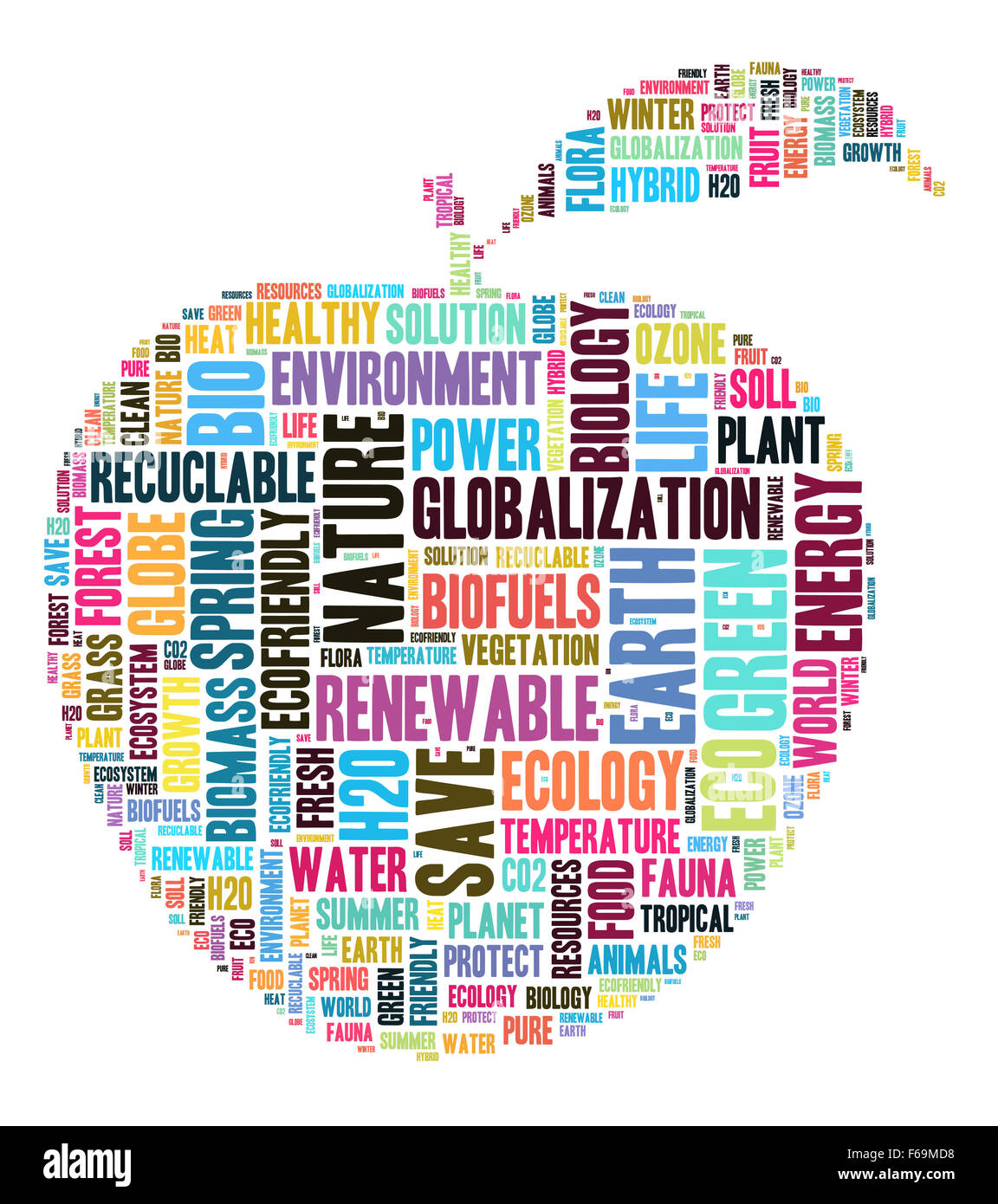Green earth illustration word cloud concept Stock Photo - Alamy