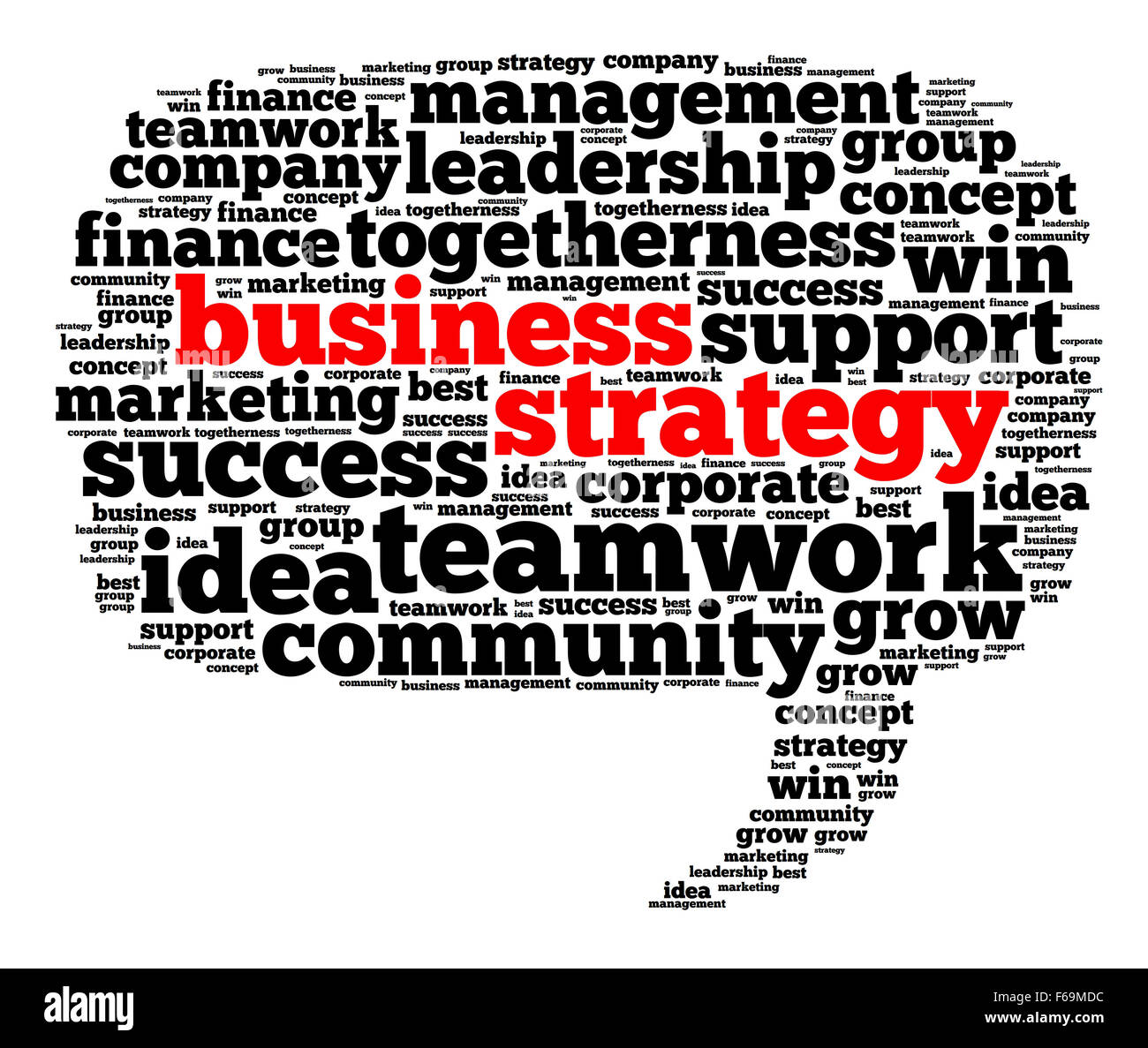 Business and strategy illustration word cloud concept Stock Photo - Alamy