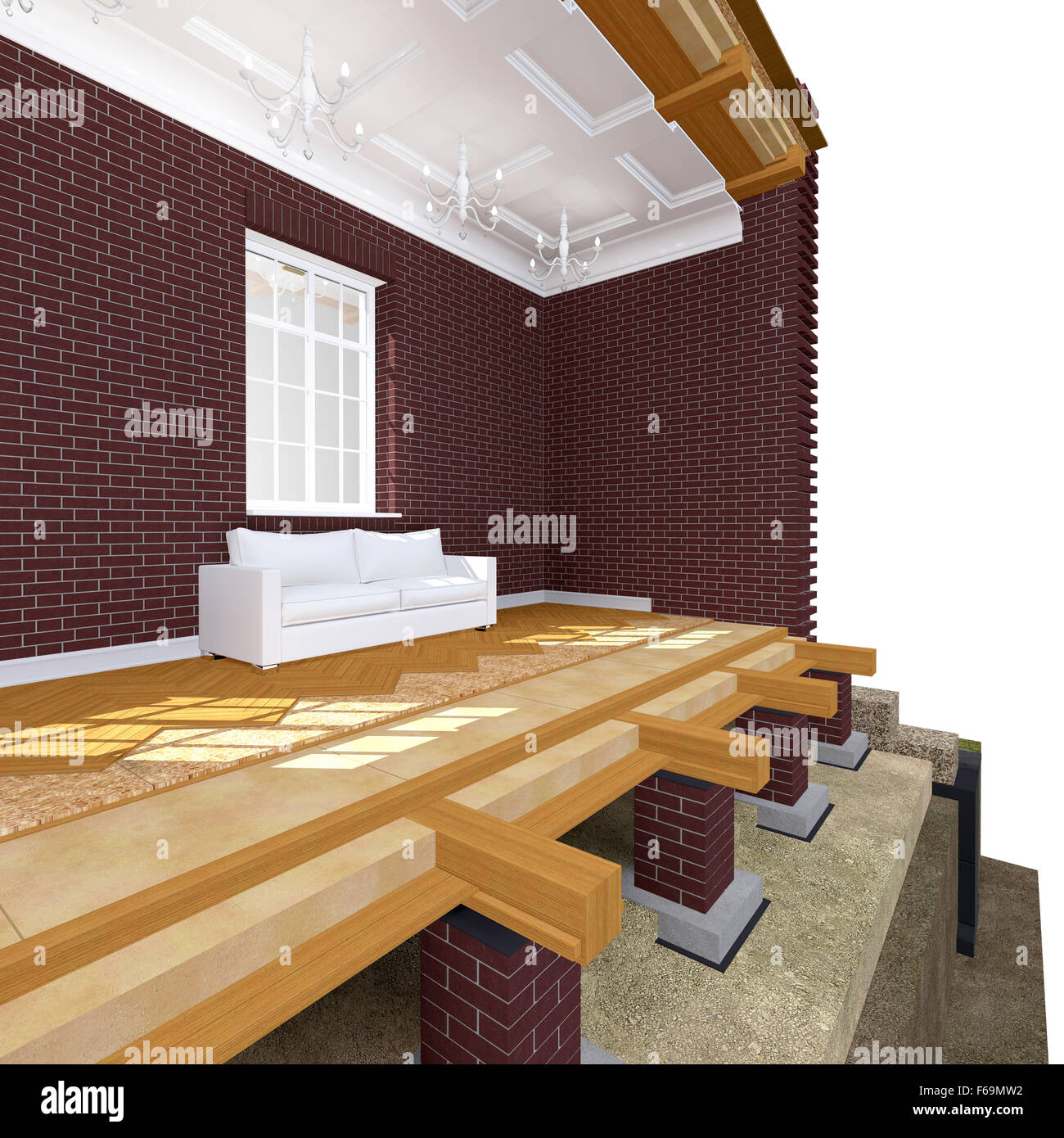 Cross section of brick wall hires stock photography and images Alamy