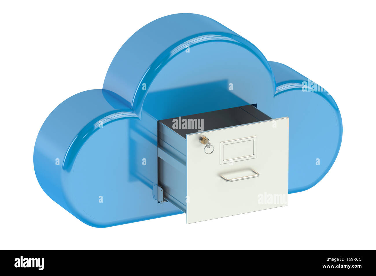 cloud computing storage concept isolated on white background Stock ...