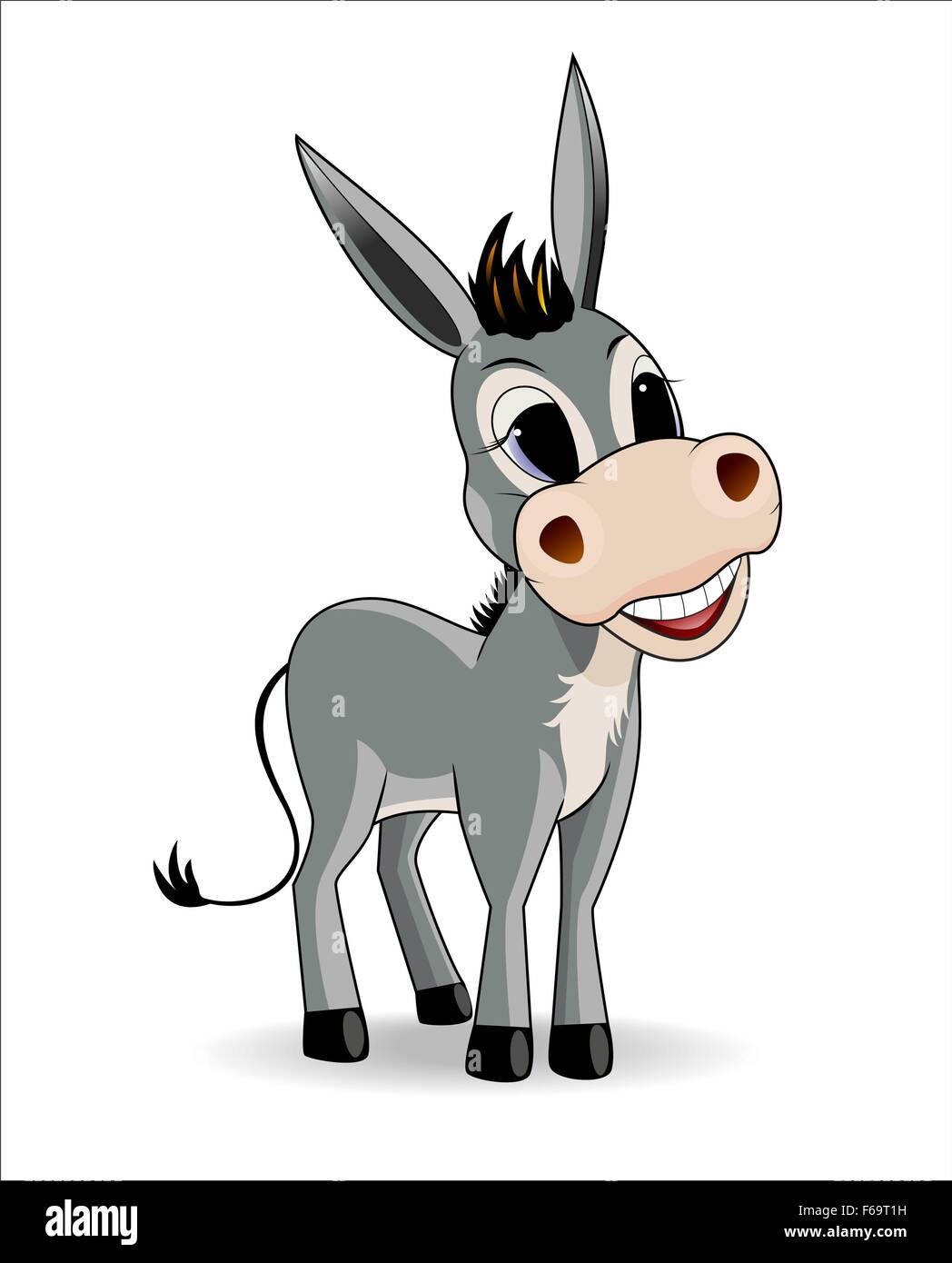 Gray donkey cartoon illustration hi-res stock photography and images ...