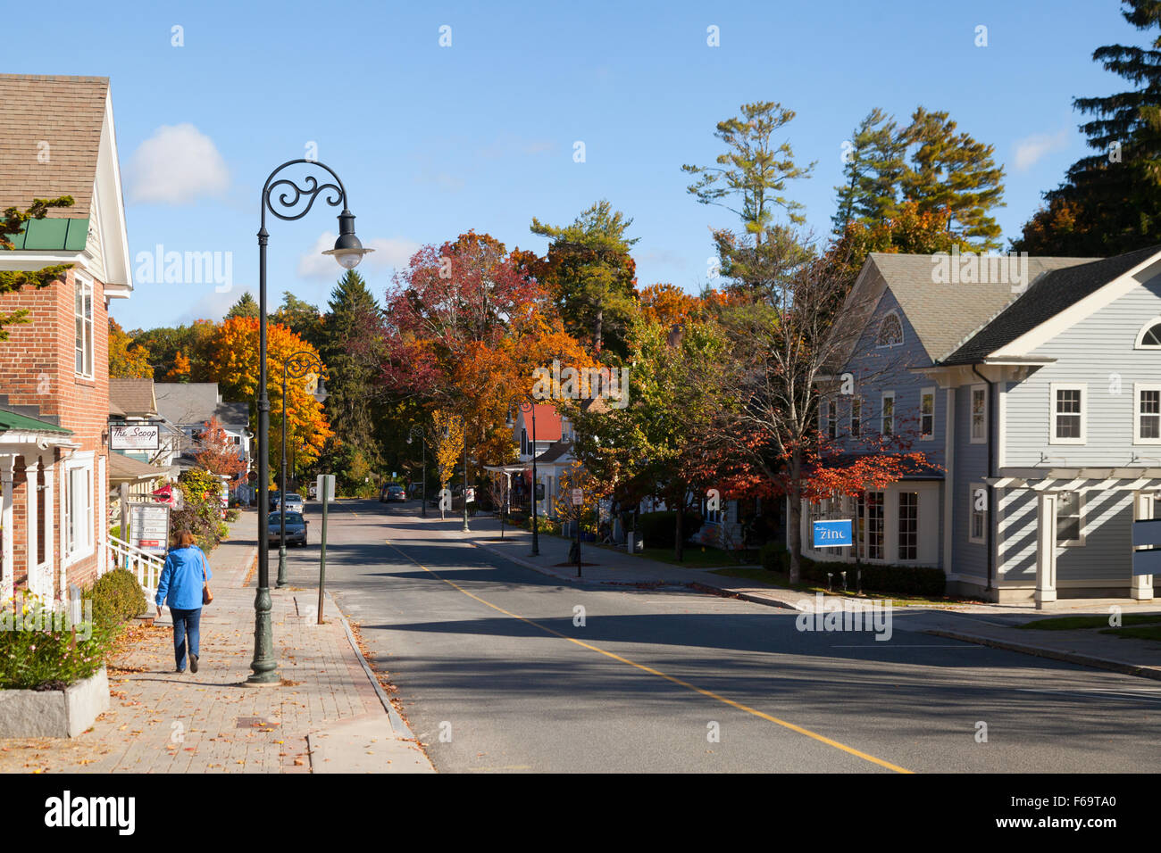 Lenox town street, The Berkshires, Massachusetts MA USA Stock Photo Alamy
