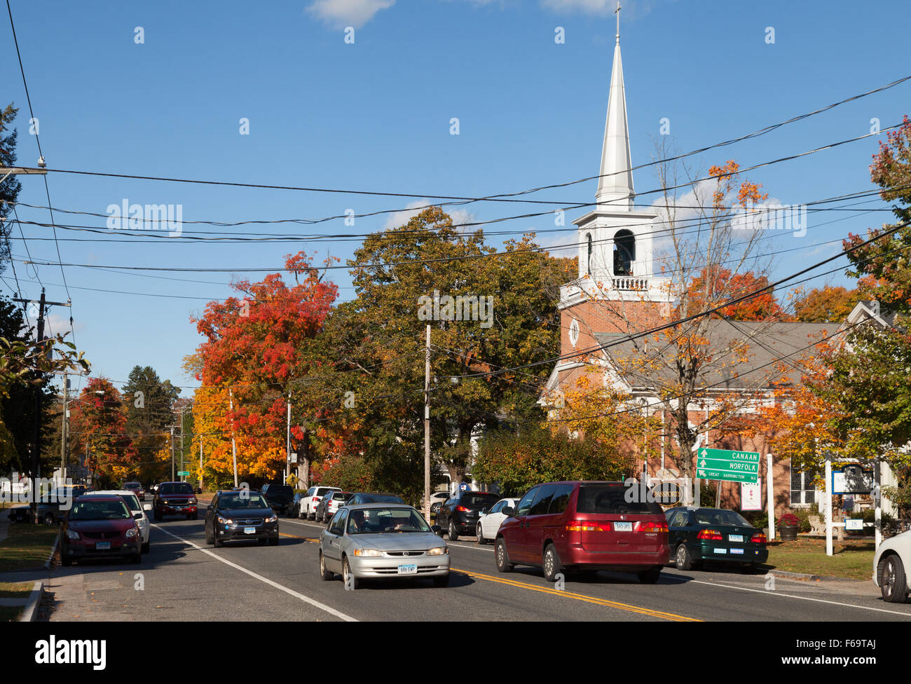 Main Street America Usa New England Stock Photos & Main Street America