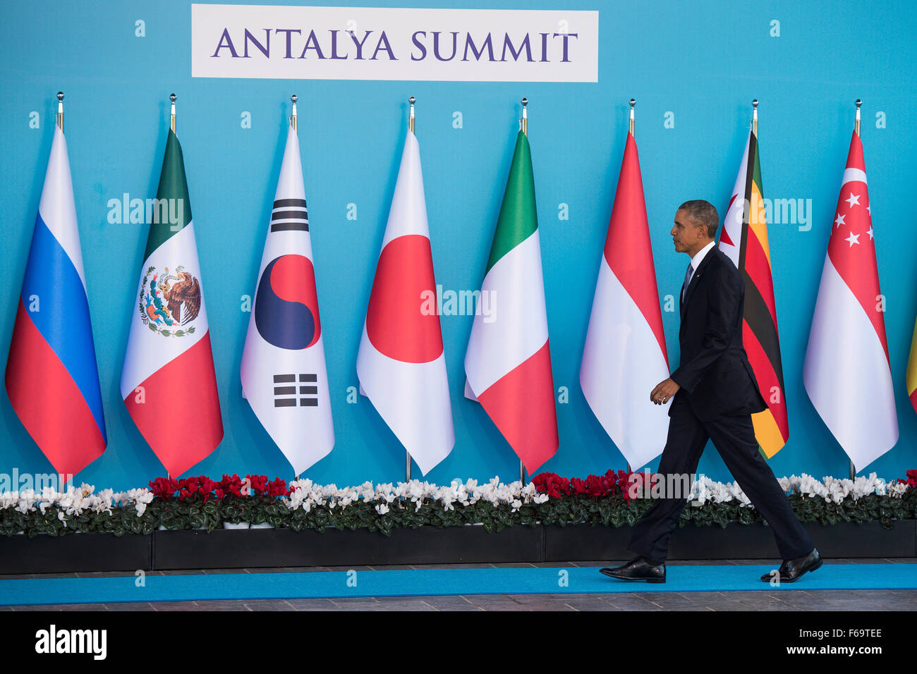 Antalya, Turkey. 15th Nov, 2015. US President Barack Obama arrives at ...