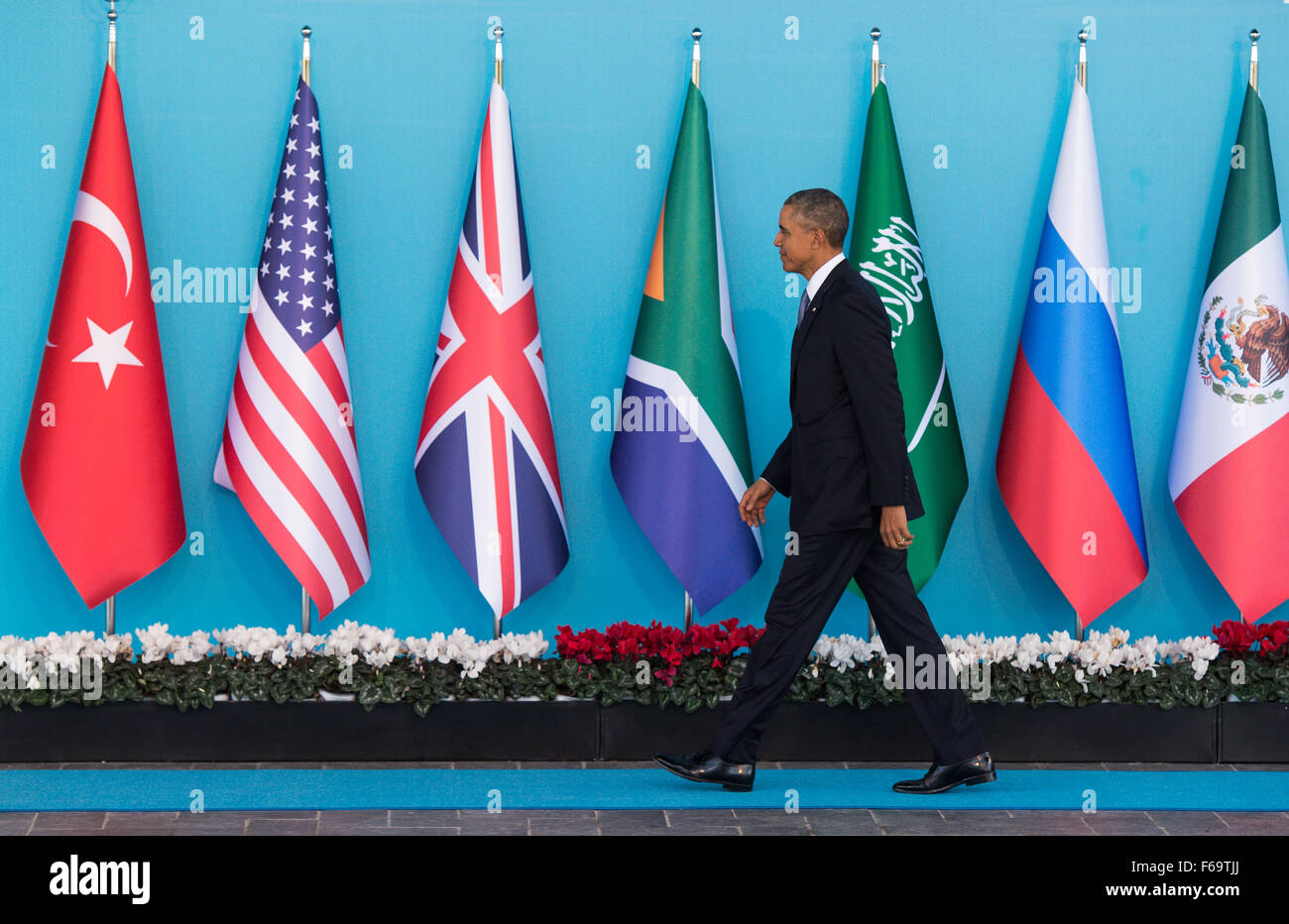 Antalya, Turkey. 15th Nov, 2015. US President Barack Obama arrives at ...