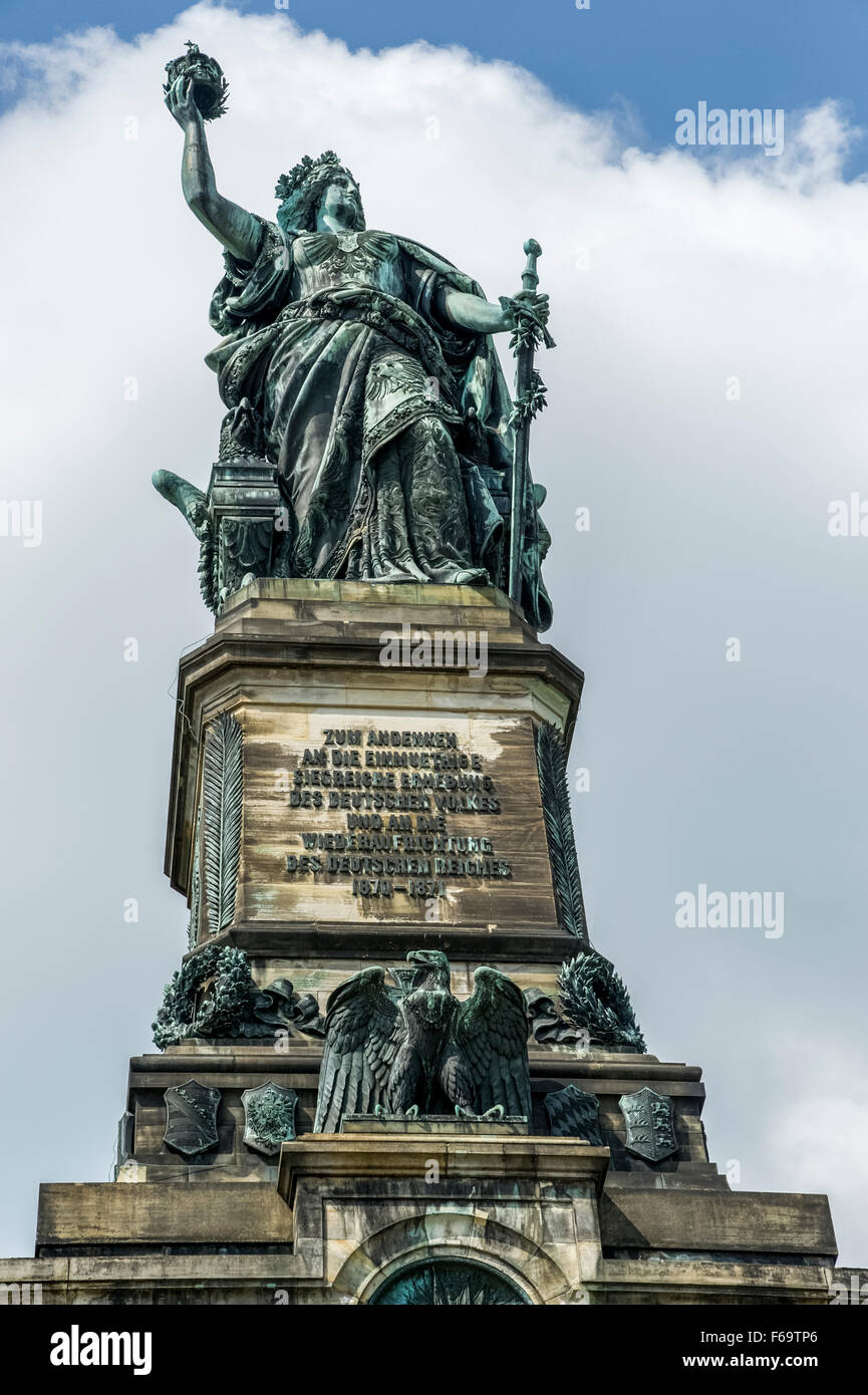 Statue of Germania near Rudesheim Stock Photo Alamy