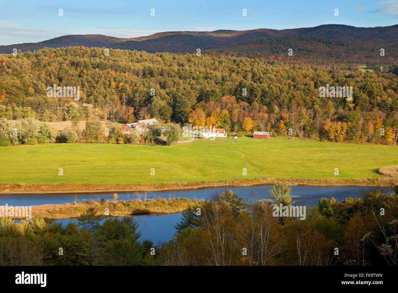 Vermont countryside landscape, north Vermont VT USA Stock Photo