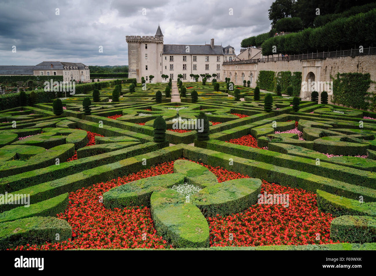 The Chateau de Villandry and its gardens, UNESCO World Heritage Site, Indre-et-Loire, Loire Valley, France, Europe Stock Photo