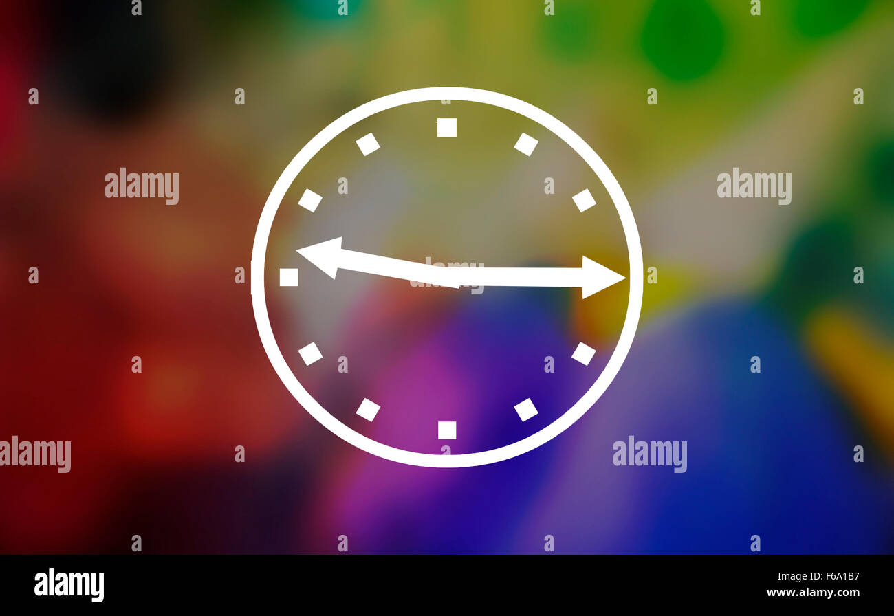Abstract clock quarter past nine Stock Photo Alamy
