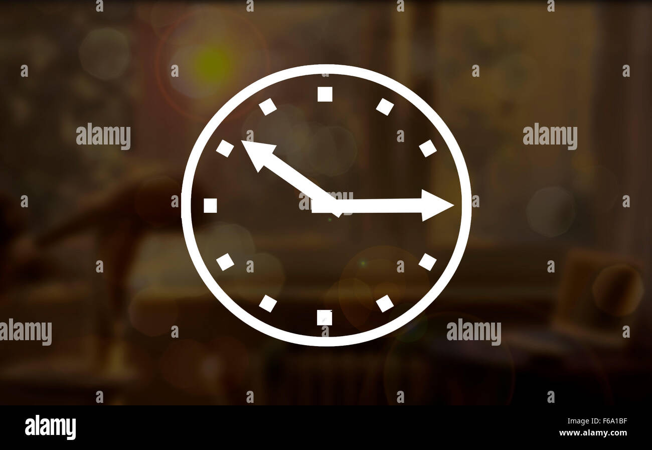 Abstract light bokeh clocks quarter past ten Stock Photo Alamy