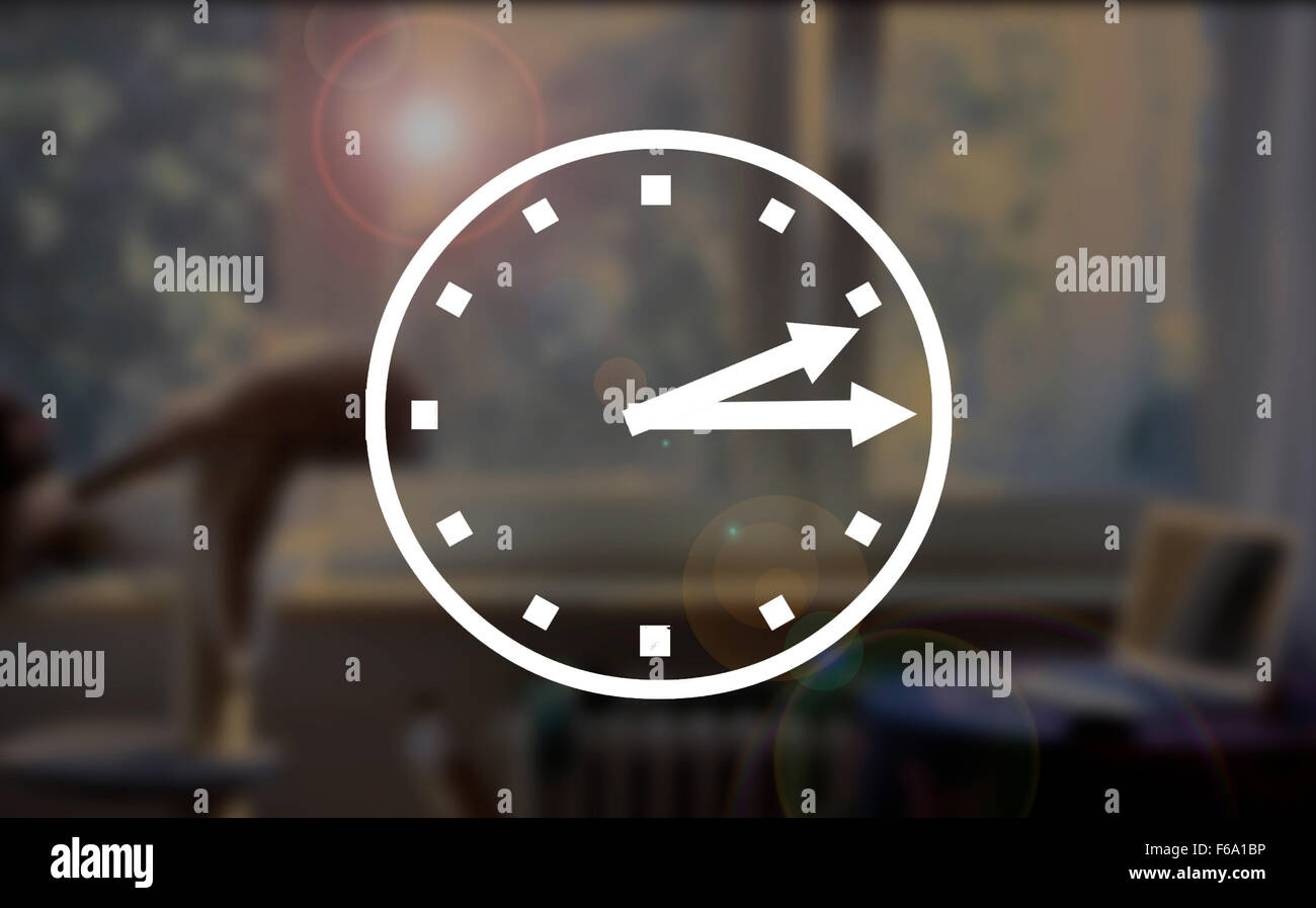 Abstract light bokeh clocks quarter past two Stock Photo Alamy