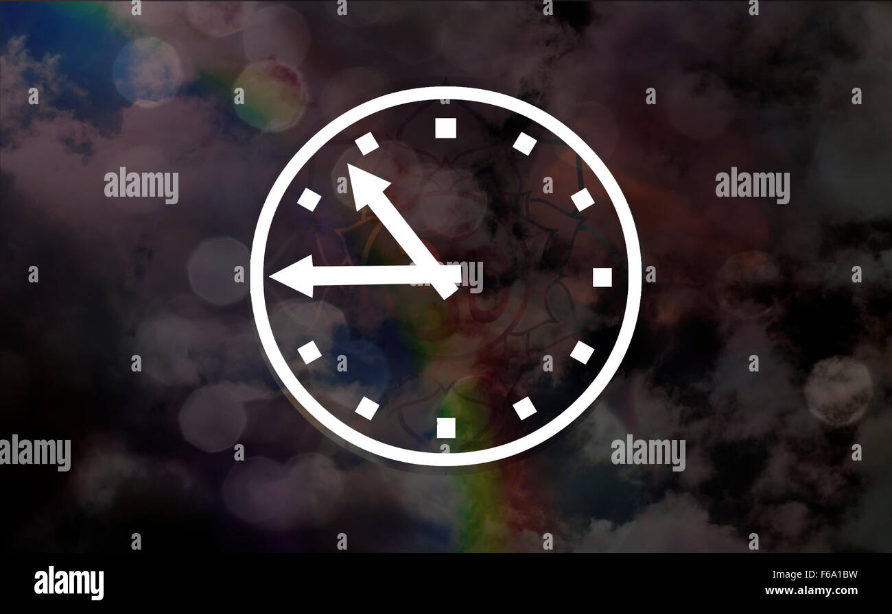 Abstract light bokeh clocks quarter to eleven Stock Photo Alamy
