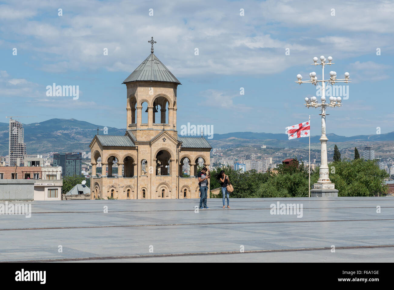 Bell tower of Holy Trinity Cathedral of Tbilisi - main cathedral of ...