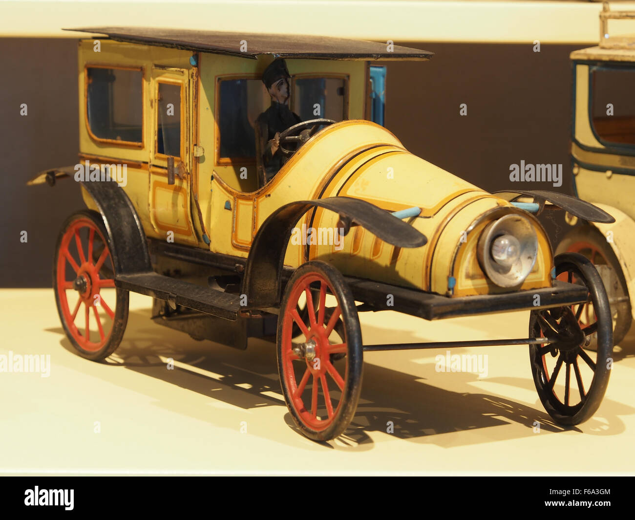 A Vintage Tin Toy Car Displayed At The Speelgoedmuseum Deventer 