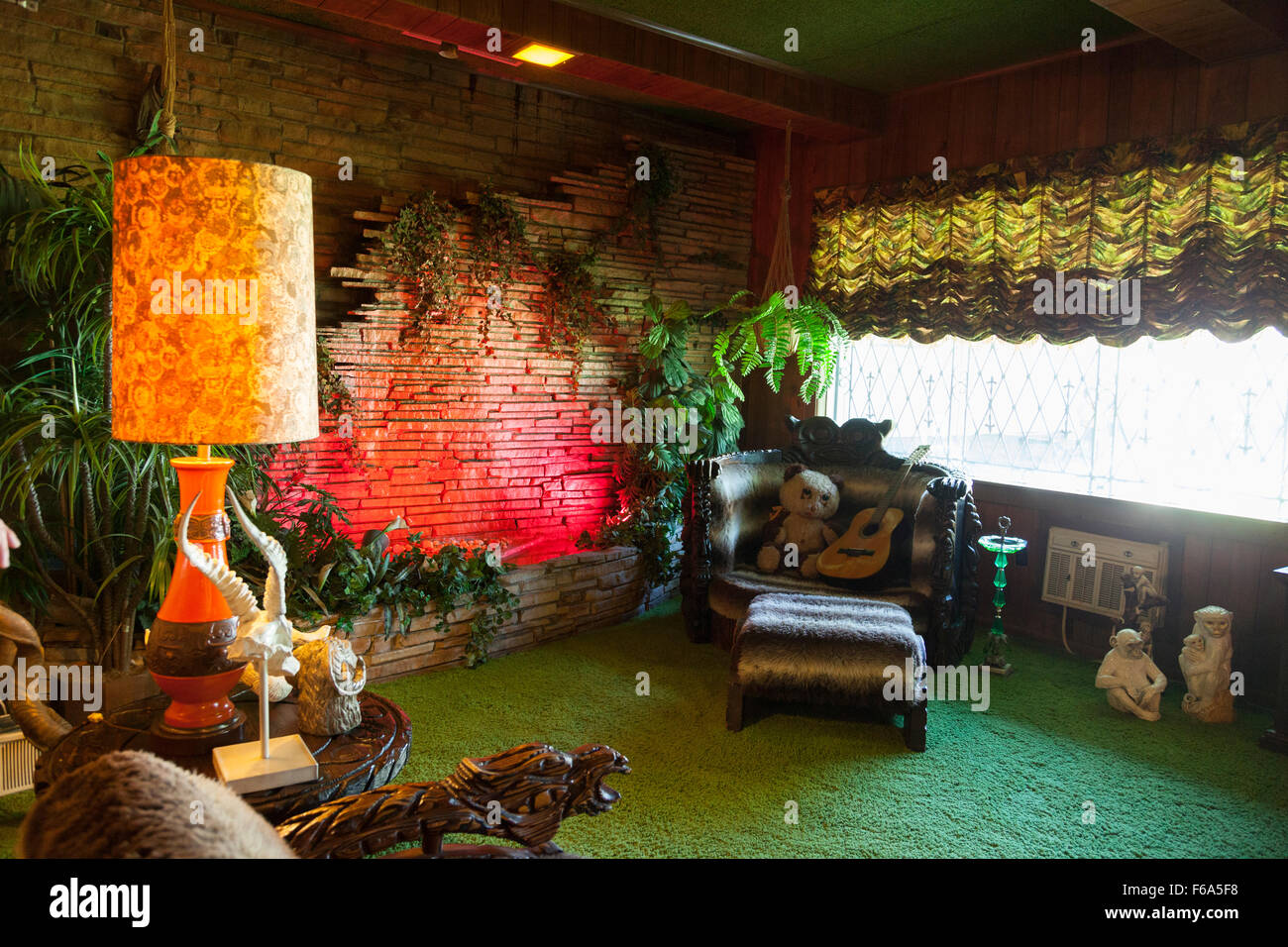 Interior of Elvis Presley's Graceland mansion, Memphis, Tennessee, USA Stock Photo