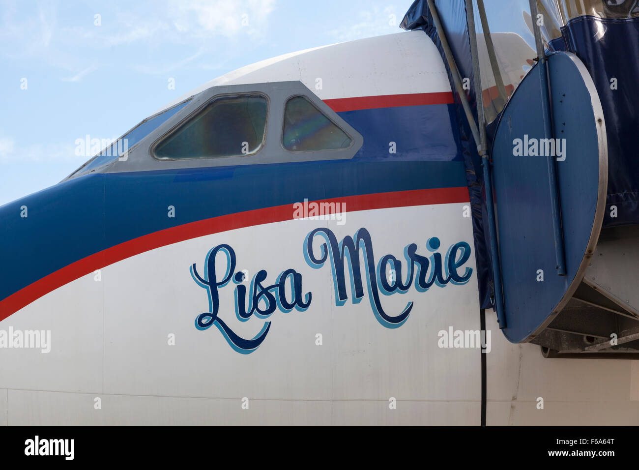 Elvis's private plane, The Lisa Marie, Graceland, Memphis, USA Stock Photo