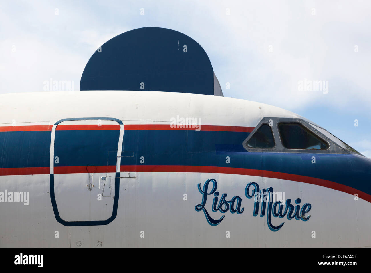 Elvis's private plane, The Lisa Marie, Graceland, Memphis, USA Stock Photo