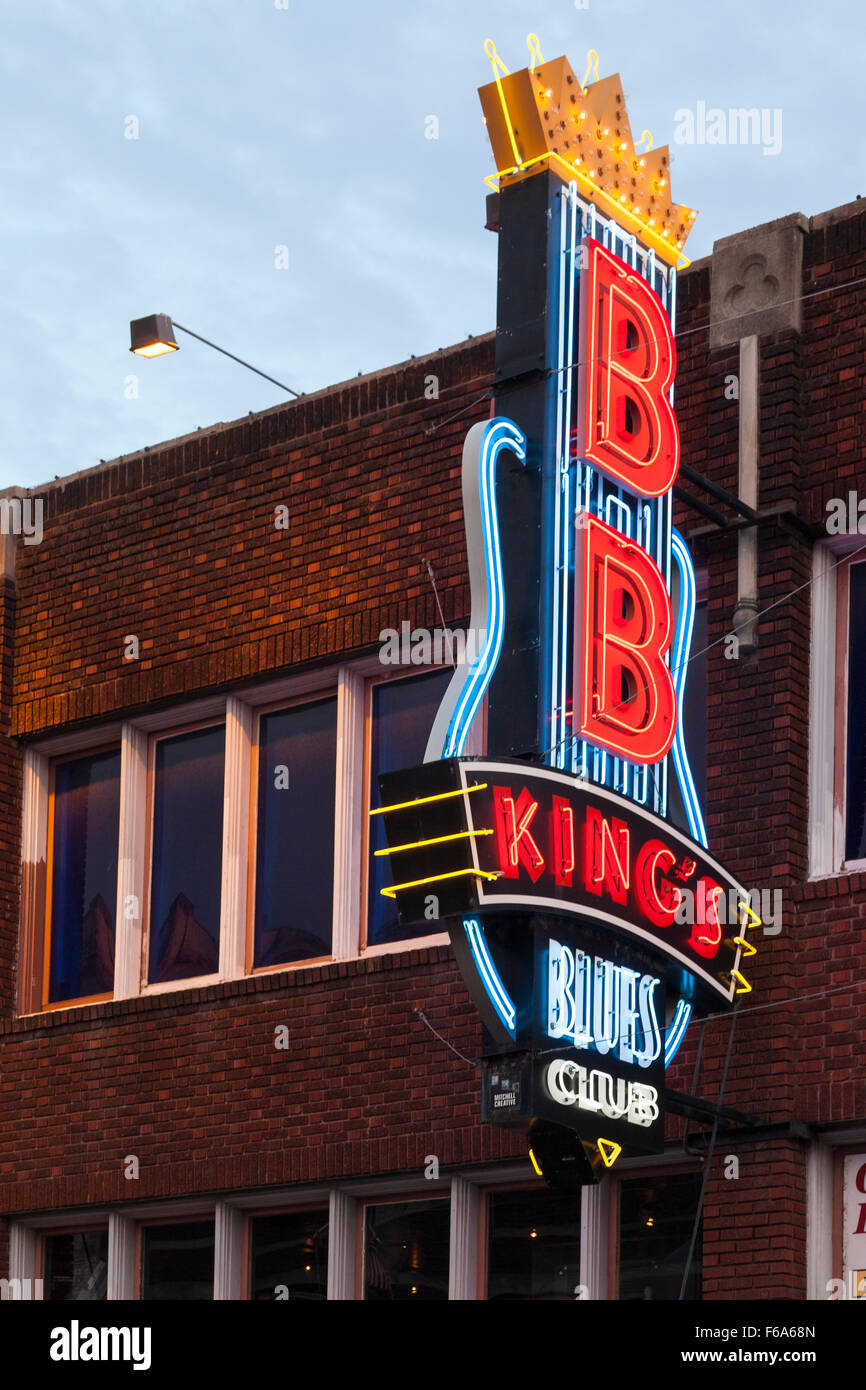 BB King Bar, Beale Street, Memphis, Tennessee, USA Stock Photo