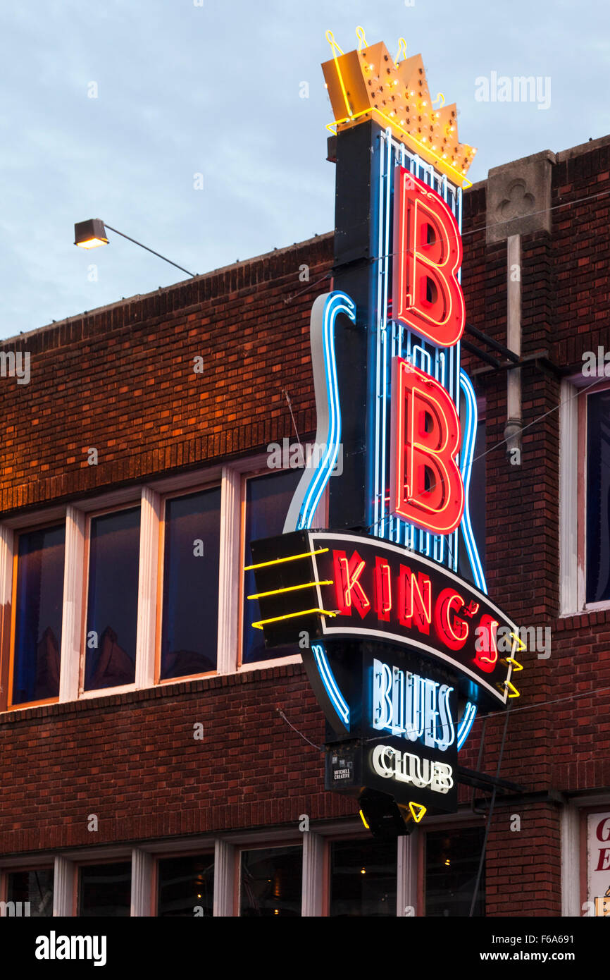 BB King Bar, Beale Street, Memphis, Tennessee, USA Stock Photo