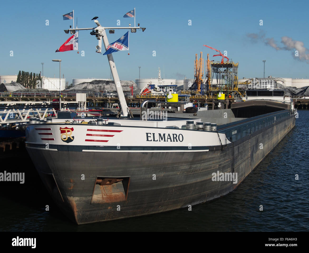 The Elmaro, a 2005-built container ship with ENI 06004158, is seen ...
