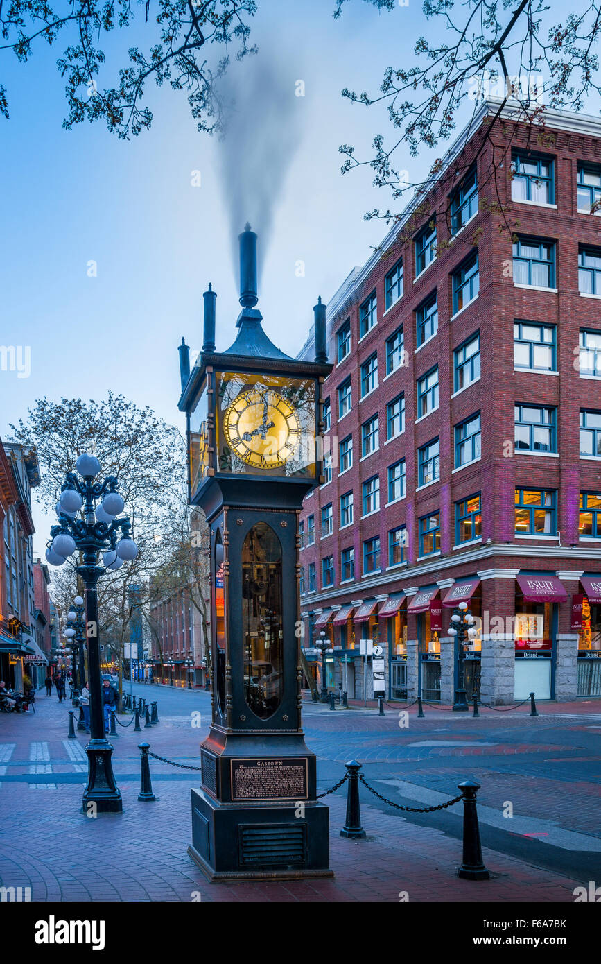 Gastown Steam Clock,  Vancouver, British Columbia, Canada Stock Photo