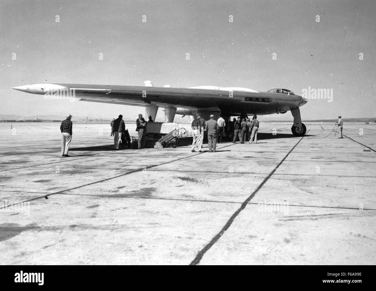 The YB-49, an experimental flying wing bomber developed by Northrop ...