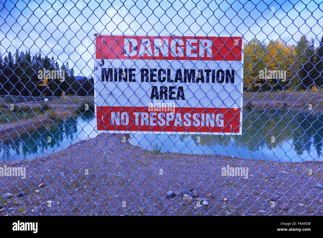 Duthie Mine reclamation site, near Smithers, British Columbia Stock Photo